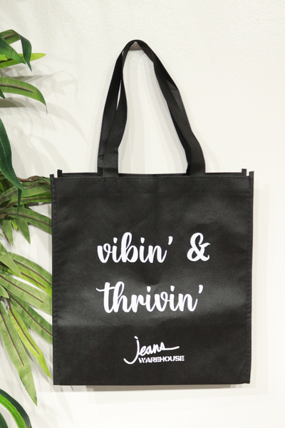 Jeans Warehouse Hawaii - RECYCLE BAGS (NEW) - VIBIN' & THRIVIN' REUSABLE BAG | By J&H TRADING, INC.