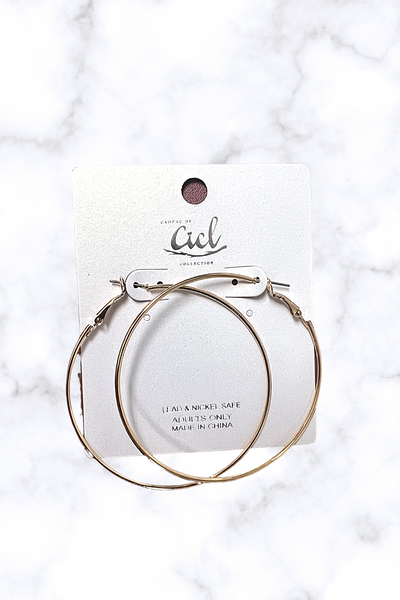 Jeans Warehouse Hawaii - BASIC HOOPS - LARGE BASIC HOOPS | By DUELLE FASHION INC
