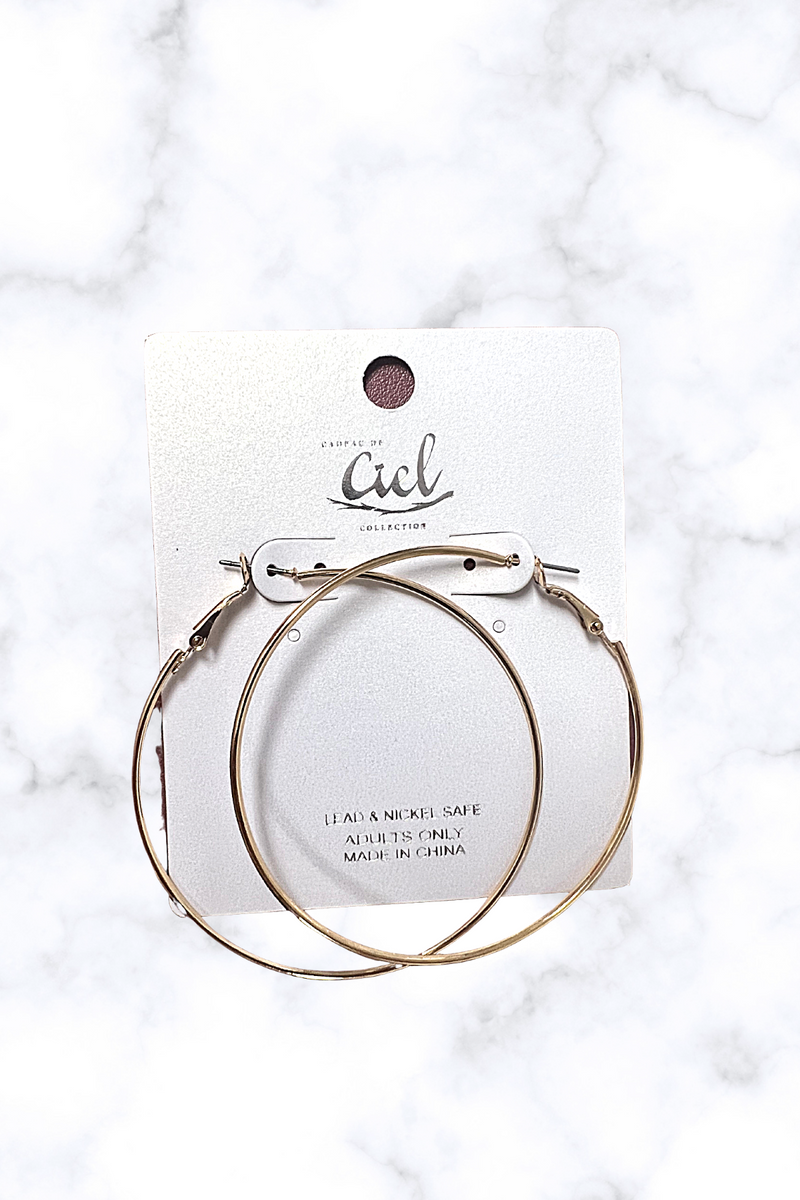 Jeans Warehouse Hawaii - BASIC HOOPS - LARGE BASIC HOOPS | By DUELLE FASHION INC