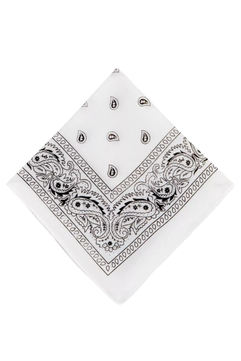 Jeans Warehouse Hawaii - BANDANAS - WHITE BANDANA | By GOLDEN TOUCH IMPORT (CA)