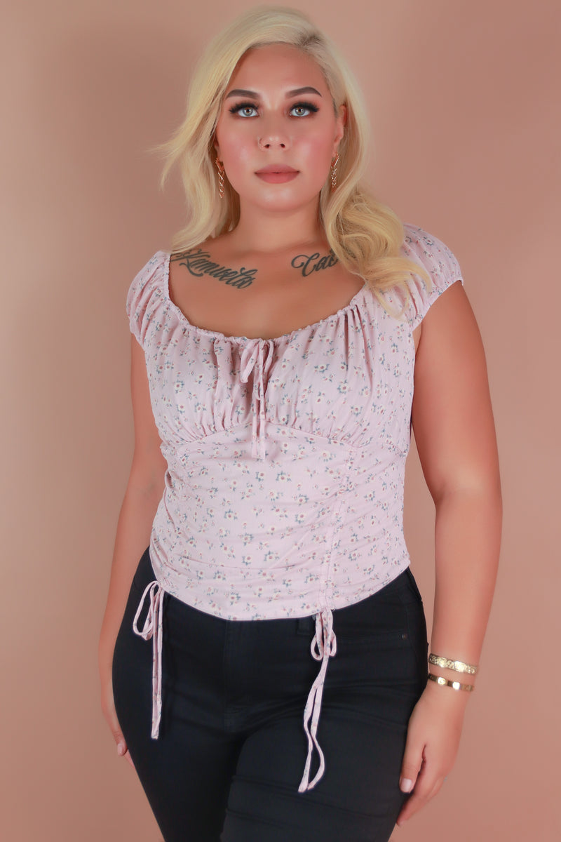 Jeans Warehouse Hawaii - PLUS S/S PRINT WOVEN TOPS - GO AHEAD TOP | By ACTIVE USA