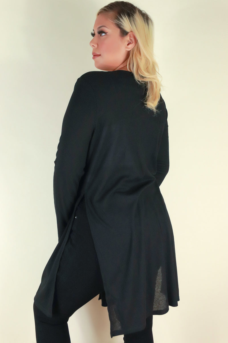 Jeans Warehouse Hawaii - PLUS SOLID LONG SLV CARDIGANS - FREE FALL DUSTER CARDIGAN | By AMBIANCE APPAREL