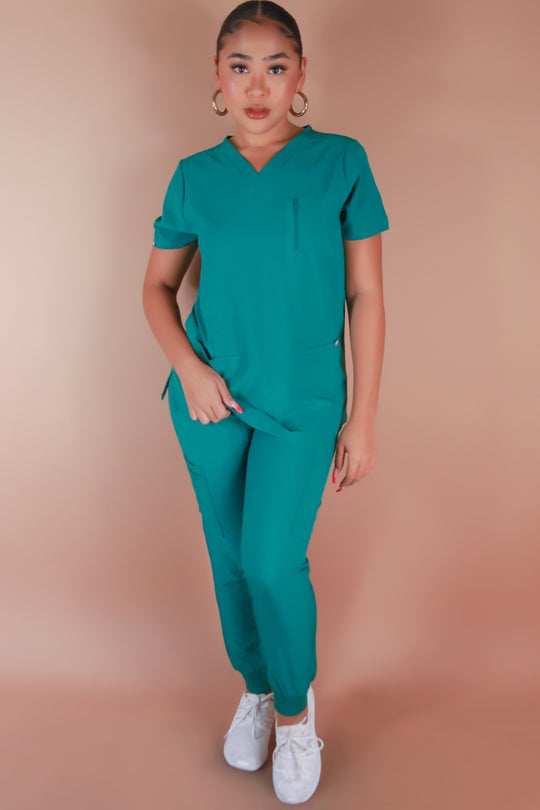 BE PATIENT WITH ME SCRUB TOP