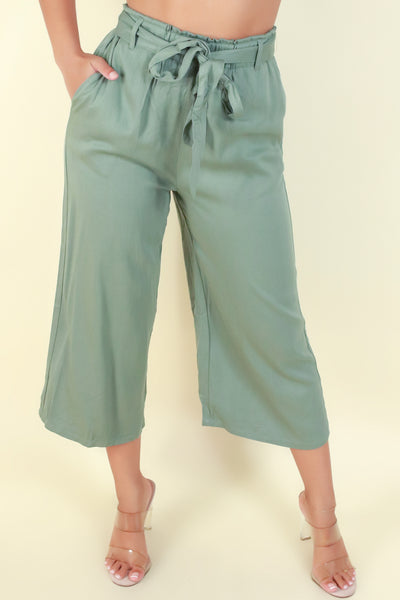 Jeans Warehouse Hawaii - SOLID WOVEN CAPRI'S - ALWAYS WITH ME PANTS | By PAPERMOON/ B_ENVIED