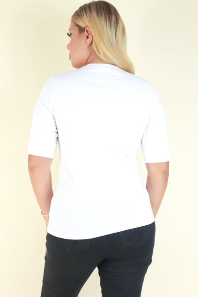Jeans Warehouse Hawaii - PLUS BASIC V NECK TEES - VICTORIA TEE | By ACTIVE USA