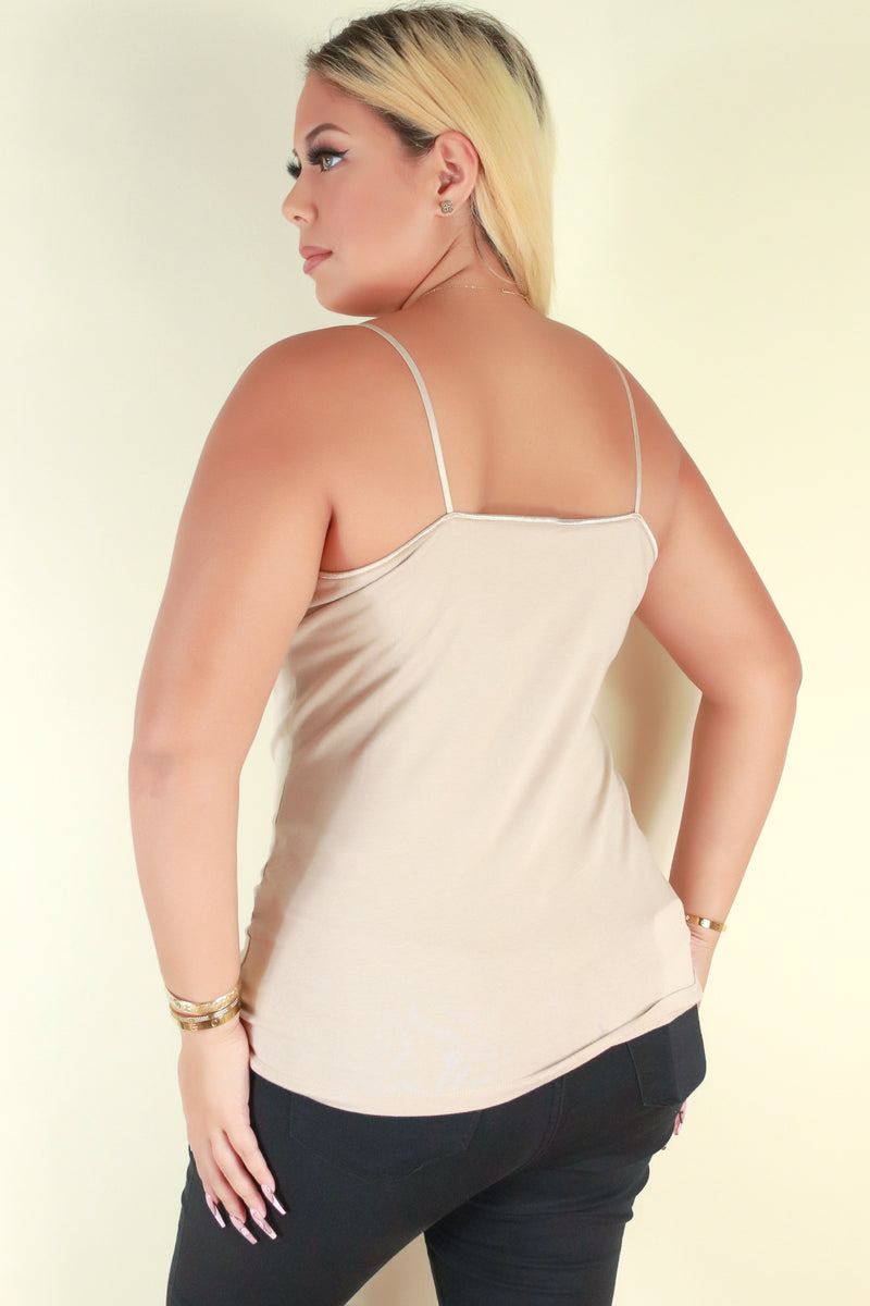 Jeans Warehouse Hawaii - PLUS BASIC SPAGHETTI TANKS - BACK TO BASICS TOP | By AMBIANCE APPAREL