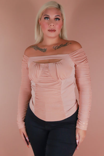 Jeans Warehouse Hawaii - PLUS 3/4 & L/S Knit Tops - DON'T MENTION IT TOP | By ZENOBIA