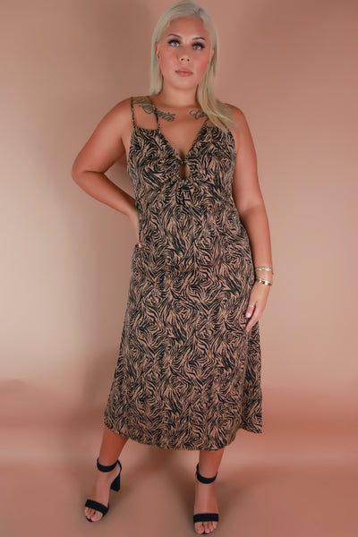 Jeans Warehouse Hawaii - PLUS PLUS WOVEN PRINT DRESSES - MOVING ABOUT MY WAYS DRESS | By ZENOBIA