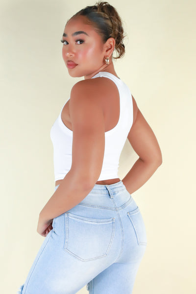 Jeans Warehouse Hawaii - TANK/TUBE SCREENS - CIRCLE BACK CROP TOP | By ANWND