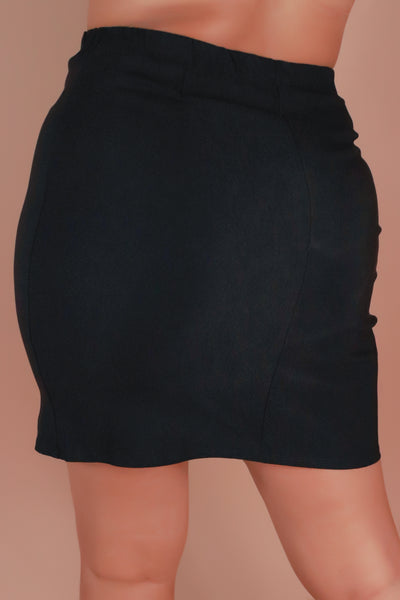 Jeans Warehouse Hawaii - PLUS Knit Short Skirts - FIX YOUR ATTITUDE SKIRT | By ZENOBIA