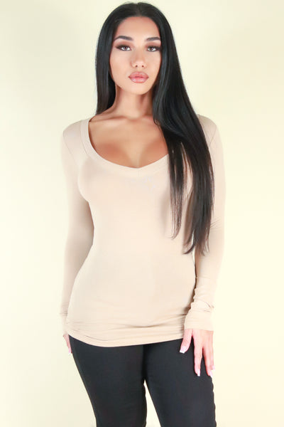Jeans Warehouse Hawaii - L/S SOLID BASIC - VERY RELAXED TOP | By AMBIANCE APPAREL