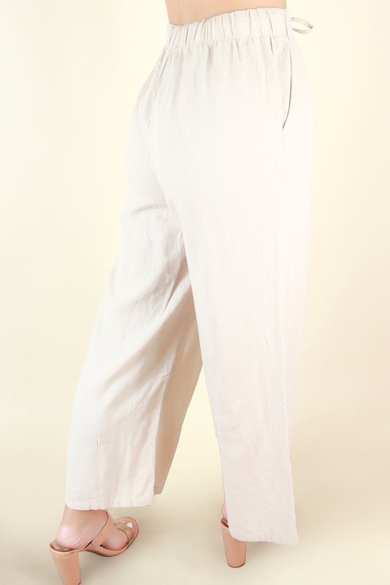 Jeans Warehouse Hawaii - SOLID WOVEN CAPRI&