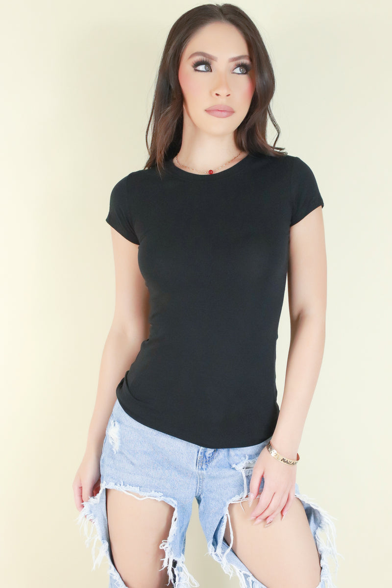Jeans Warehouse Hawaii - S/S SOLID BASIC - NOTHING LIKE HER TOP | By CRESCITA APPAREL/SHINE I