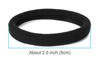 Jeans Warehouse Hawaii - PONYTAIL HOLDERS - BLACK COTTON HAIR TIES | By J&H TRADING, INC.